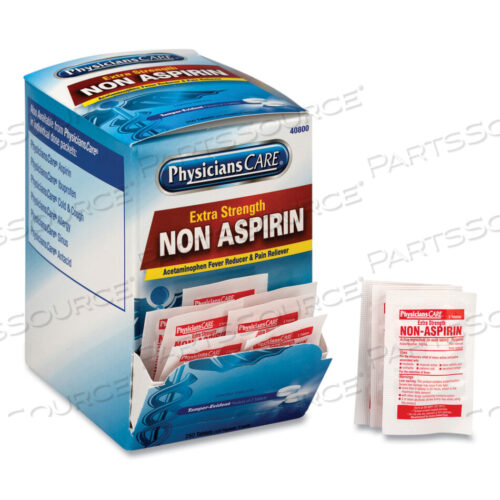 OEM#: 40800-001ОБЕЗБОЛИВАЮЩИЕ/ЛЕКАРСТВА, XSTRENGTH NON-ASPIRIN АЦЕТАМИНОФЕН, 2/ПАКЕТ, 125 ПАКЕТОВ/КОРОБКА от First Aid Only