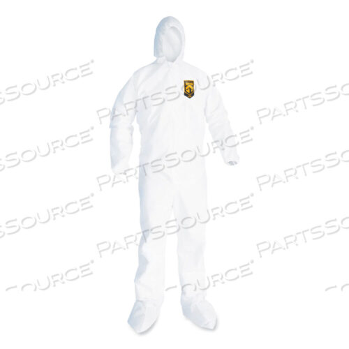 OEM#: 49123A20 ДЫШАЩИЙ КОМБИНЕЗОН С ЗАЩИТОЙ ОТ ЧАСТИЦ, ЭЛАСТИЧНАЯ СПИНА, КАПЮШОН И БОТИНКИ, БОЛЬШОЙ, БЕЛЫЙ от KleenGuard