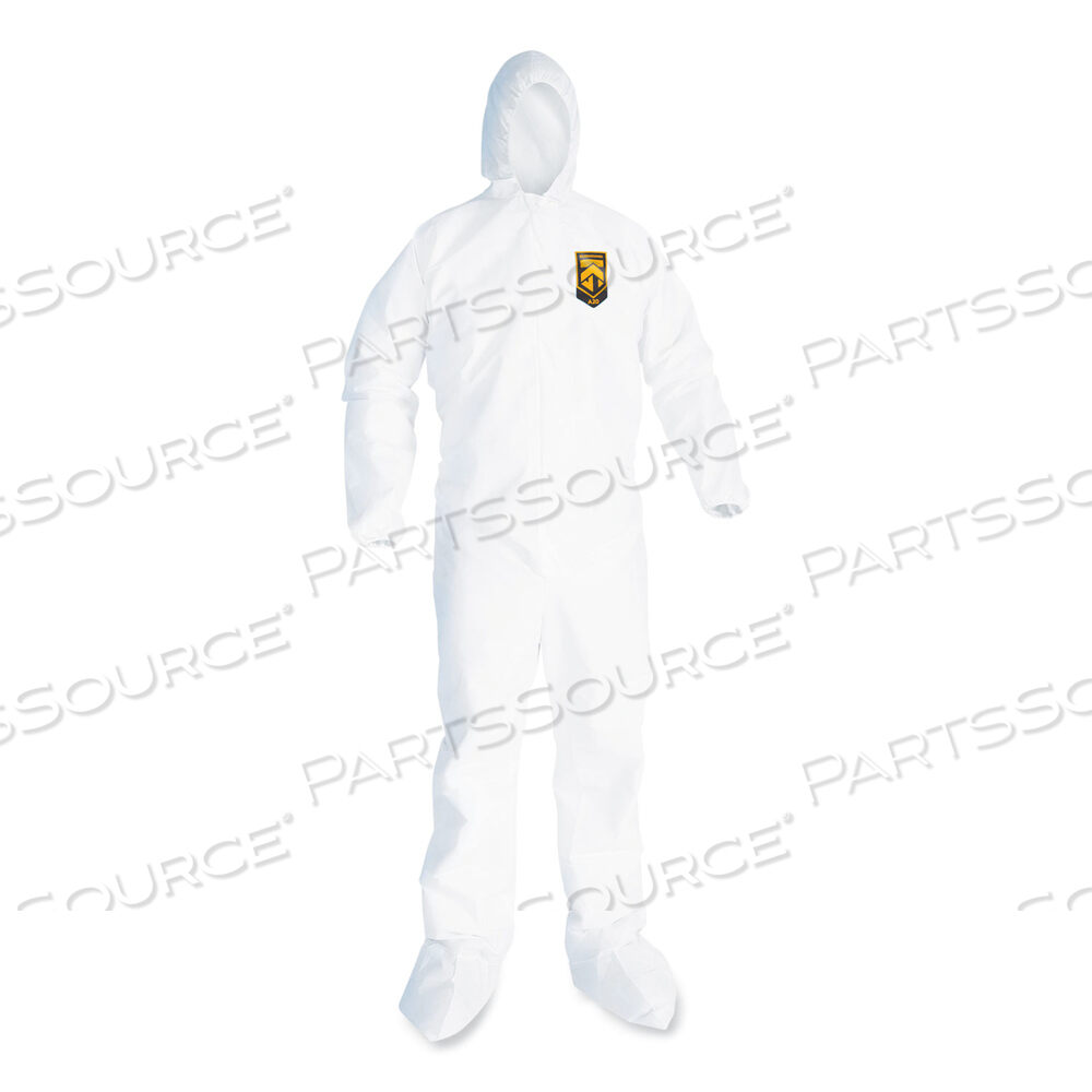 OEM#: 49123A20 ДЫШАЩИЙ КОМБИНЕЗОН С ЗАЩИТОЙ ОТ ЧАСТИЦ, ЭЛАСТИЧНАЯ СПИНА, КАПЮШОН И БОТИНКИ, БОЛЬШОЙ, БЕЛЫЙ от KleenGuard