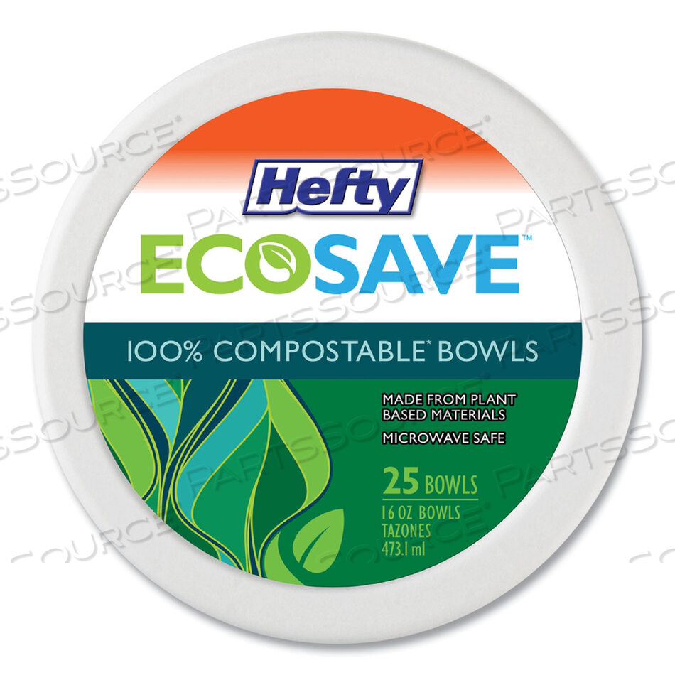 OEM#: RFP D71625ECOSAVE СТОЛОВАЯ ПОСУДА, МИСКА, ЖОМБАРАБАН, 16 УНЦИЙ, БЕЛАЯ, 25 ШТ./УПАКОВКА, 12 УПАКОВОК/КОРОБКА от Hefty