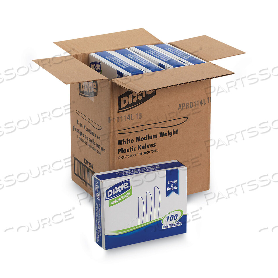 OEM#: KM207 ПЛАСТИКОВЫЕ СТОЛОВЫЕ ПРИБОРЫ, ТЯЖЕЛЫЙ НОЖ СРЕДНЕГО ВЕСА, 1000 шт./КОРОБКА от Dixie
