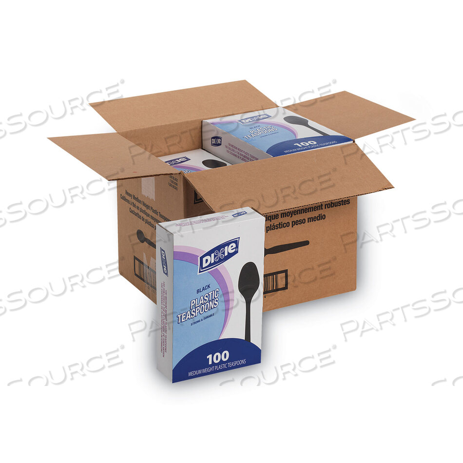 OEM#: TM507ПЛАСТИКОВЫЕ СТОЛОВЫЕ ПРИБОРЫ, ТЯЖЕЛЫЕ ЧАЙНЫЕ ЛОЖКИ СРЕДНЕГО ВЕСА, ЧЕРНЫЕ, 1000/КОРОБКА от Dixie