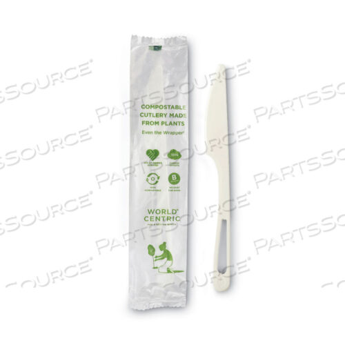 OEM#: KN-PS-ITPLA КОМПОСТИРУЕМЫЕ СТОЛОВЫЕ ПРИБОРЫ, НОЖ, 6.7, БЕЛЫЙ, 750/КОРОБКА от World Centric