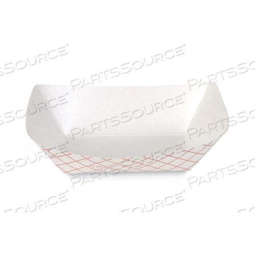 ПОДНОС ДЛЯ ПИЩИ ИЗ ПОКРЫТОЙ ГЛИНОЙ БУМАГИ KANT LEEK, ВМЕСТИМОСТЬЮ 0,5 ФУНТА, 5,3 X 3,75 X 1,4, КРАСНАЯ КЛЕТКА, 1000 ШТ./КОРОБКА