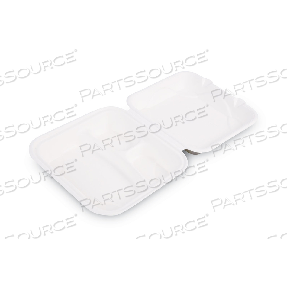 OEM#: EP-HC93ВОЗОБНОВЛЯЕМЫЕ И КОМПОСТНЫЕ КОНТЕЙНЕРЫ ДЛЯ САХАРНОГО ТРОСТНИКА, 3 ОТСЕКА, 9 X 9 X 3, БЕЛЫЕ, 50/УПАКОВКА, 4 УПАКОВКИ/КОРОБКА от Eco-Products