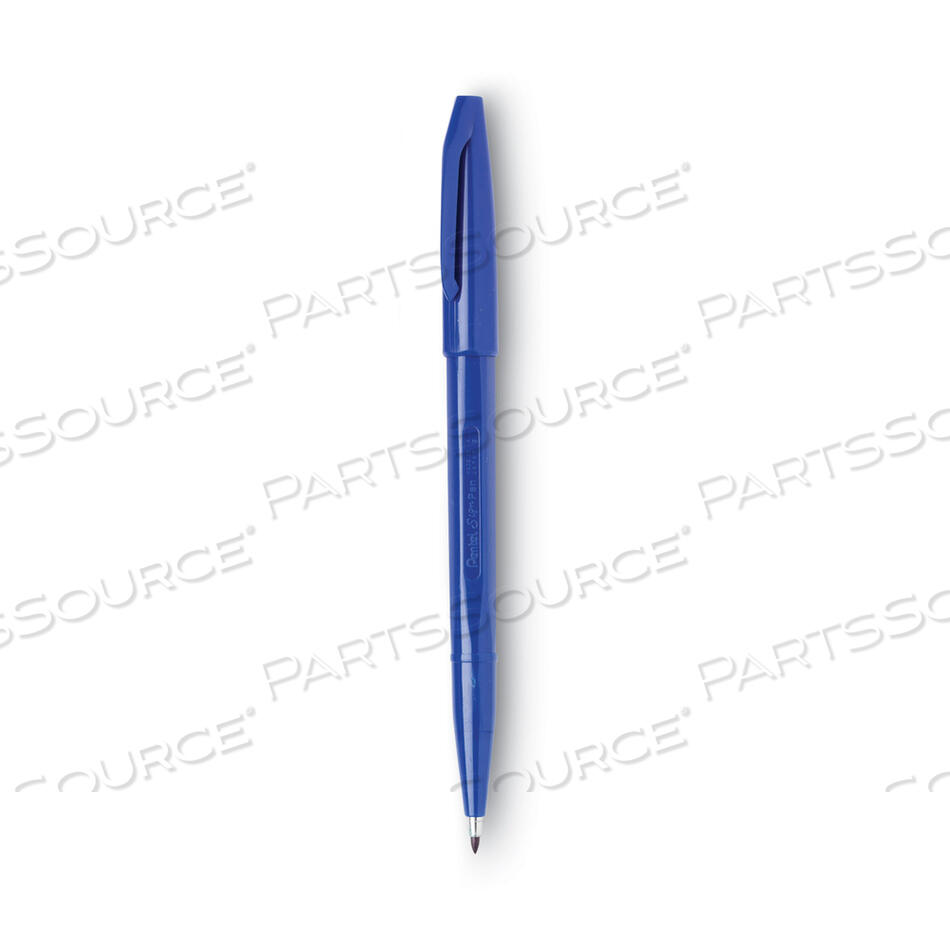 OEM#: S520CSIGN PEN FINE POINT COLOR MARKER, EXTRA-FINE BULLET TIP, BLUE, DOZEN by Pentel of America