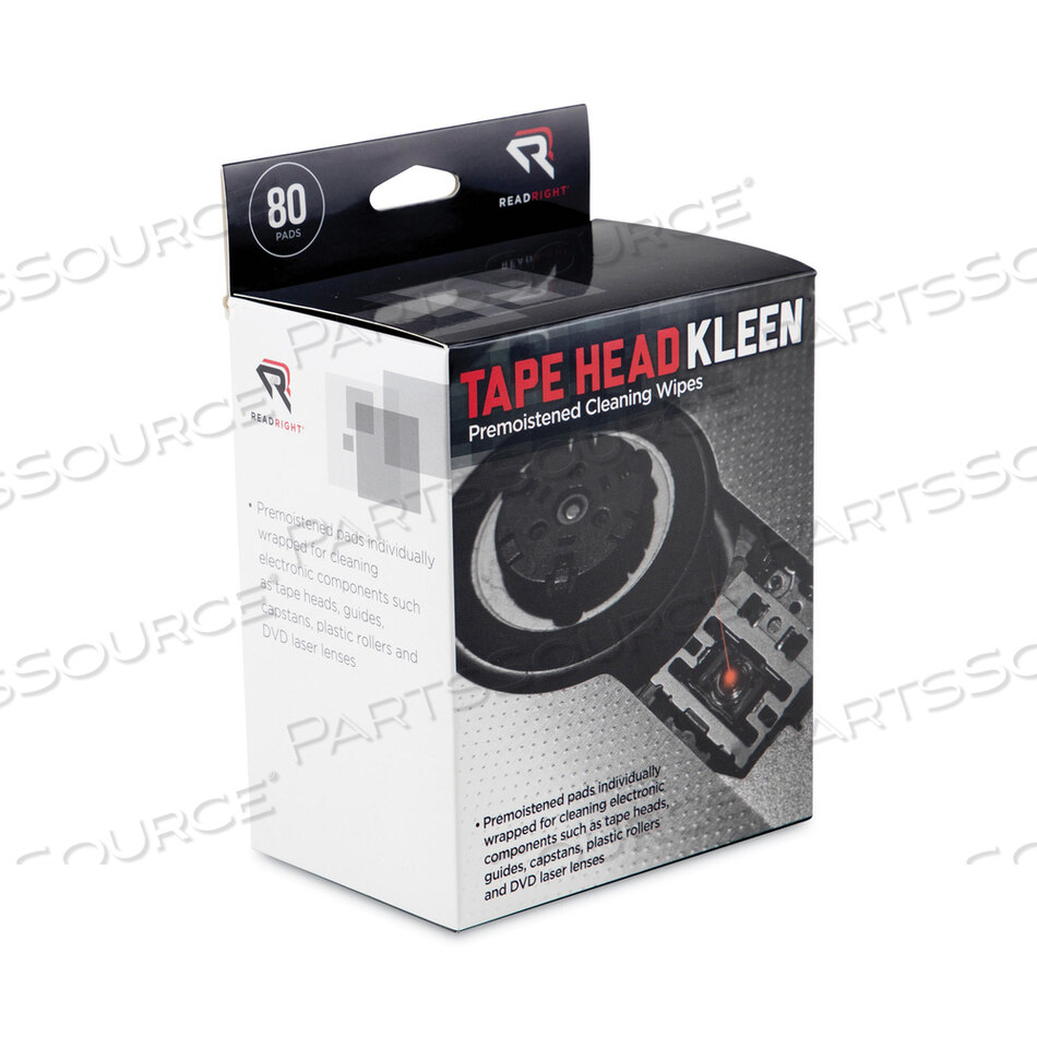 OEM#: RR1301TAPE HEAD KLEEN PAD, ИНДИВИДУАЛЬНО ЗАПЕЧАТАННЫЕ ПРОКЛАДКИ, 5 X 5, 80/КОРОБКА по Read Right
