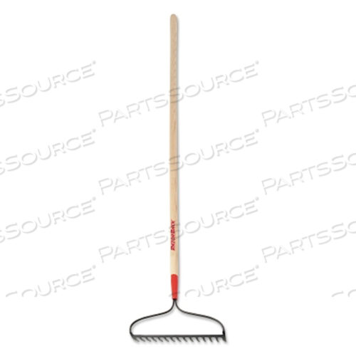 OEM#: 63141BOW RAKE, 16.325 IN W, FORGED STEEL, 15 TINE, 66 IN AMERICAN HARDWOOD HANDLE by Razor-Back