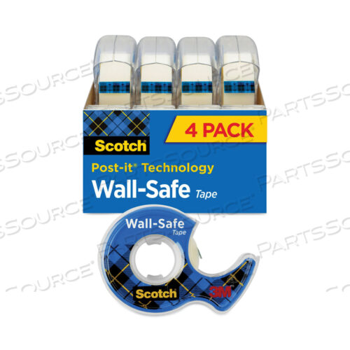 OEM#: 4183WALL-SAFE ЛЕНТА С ДИСПЕНСЕРОМ, 1 ШТУКАТУРКА, 0,75 X 54,17 ФУТА, ПРОЗРАЧНАЯ, 4 ШТ./УПАКОВКА от 3M Consumer