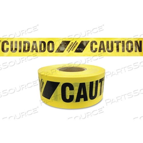 OEM#: SBR35XY13 УСИЛЕННАЯ ЛЕНТА ДЛЯ БАРРИКАДЫ, 3 ДЮЙМА X 500 ФУТОВ, ПРЕДУПРЕЖДЕНИЕ/БЕЗОПАСНОСТЬ, ЖЕЛТАЯ от Presco