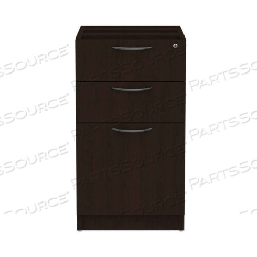 OEM#: ALEVA532822ESALERA VALENCIA SERIES FULL PEDESTAL FILE, LEFT/RIGHT, 3-DRAWERS: BOX/BOX/FILE, LEGAL/LETTER, ESPRESSO, 15.63 X 20.5 X 28.5 by Alera