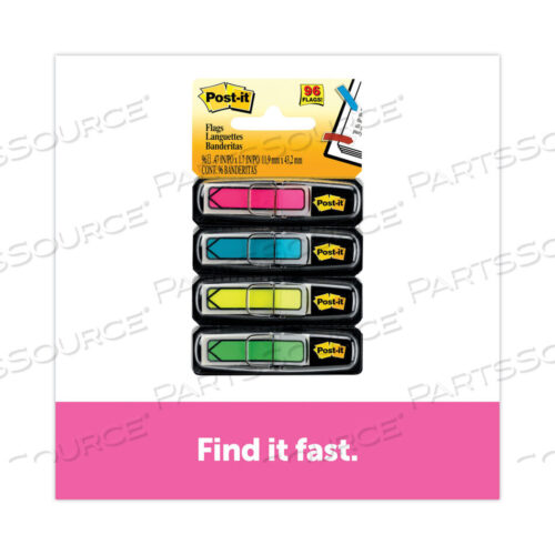 OEM#: 684ARR4ARROW 0.5 PAGE FLAGS, FOUR ASSORTED BRIGHT COLORS, 24/COLOR, 96 FLAGS/PACK by 3M Consumer