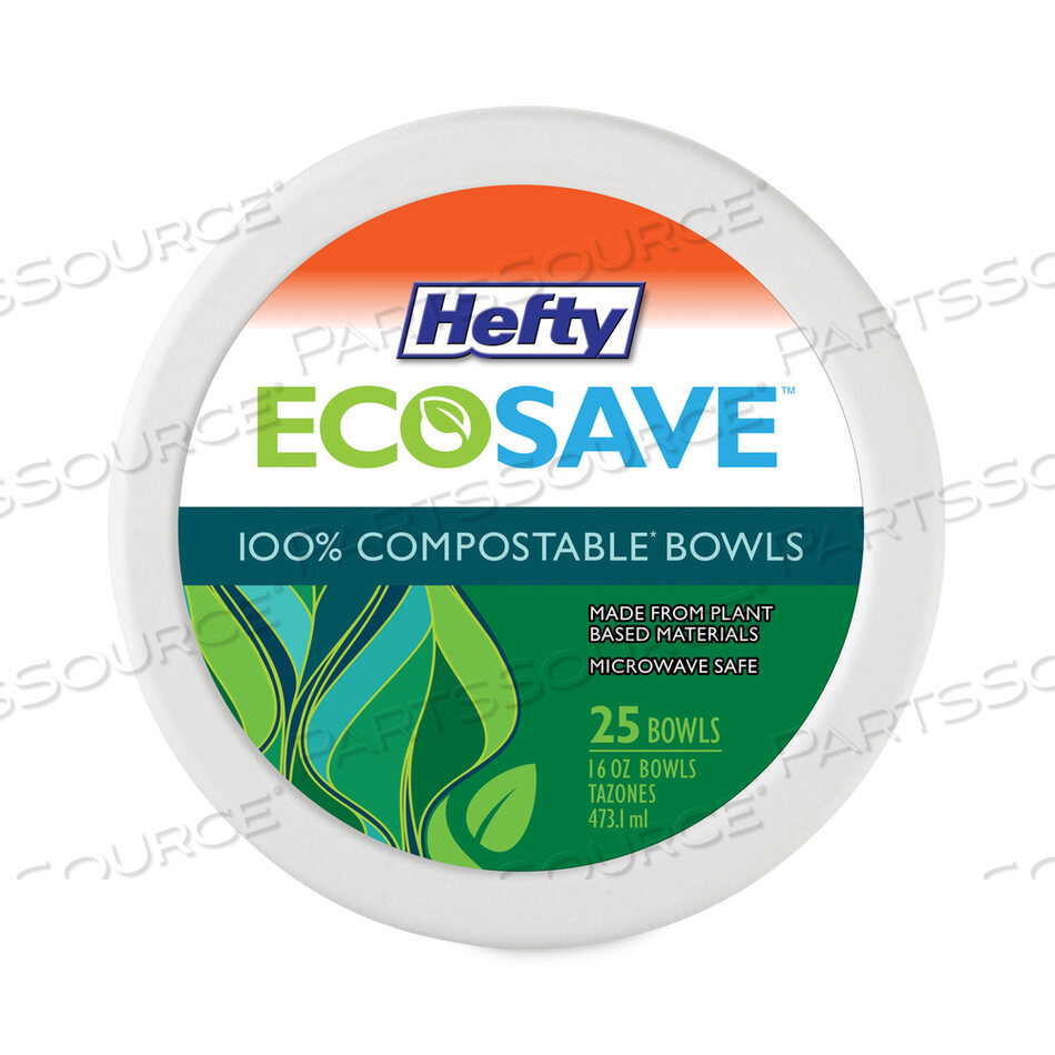 OEM#: RFP D71625PKECOSAVE СТОЛОВАЯ ПОСУДА, МИСКА, ЖОМБАР, 16 УНЦИЙ, БЕЛАЯ, 25 ШТ./УПАКОВКА от Hefty