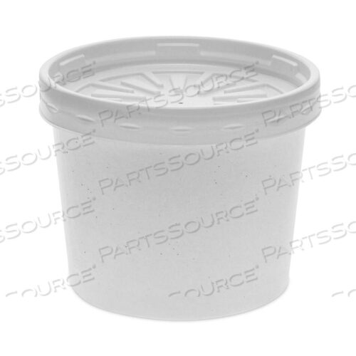 OEM#: D12RBLDБУМАЖНЫЙ КРУГЛЫЙ КОНТЕЙНЕР ДЛЯ ПИЩИ И КРЫШКА, КОМБИНИРОВАННЫЙ, 12 УНЦИЙ, ДИАМЕТР 3,75 X 3H, БЕЛЫЙ, 250/КОРОБКА от Pactiv