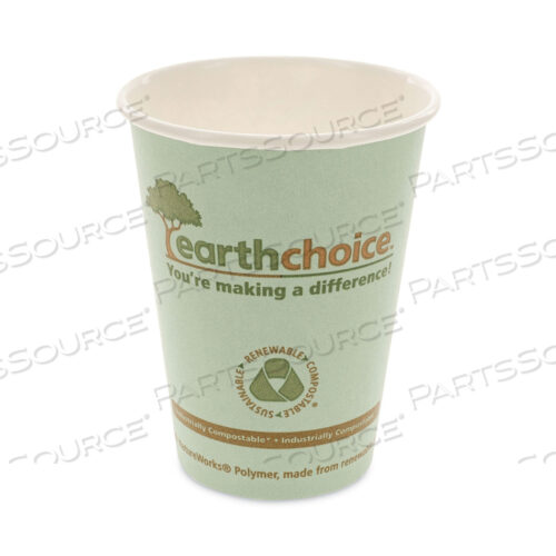 OEM#: DPHC12ECEARTHCHOICE БУМАЖНЫЙ КОМПОСТИРУЕМЫЙ СТАКАНЧИК, 12 УНЦИЙ, СИНИЙ, 1000 ШТ./КОРОБКА от Pactiv