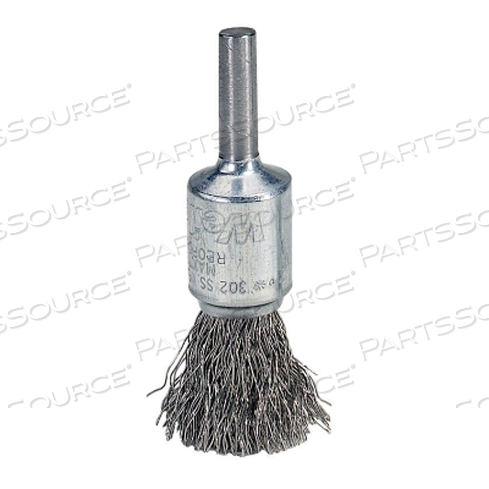 OEM#: 10013ЩЕТКА С ЦЕЛЬНЫМ КОНЦЕМ ИЗ ГОЛОТОЙ ПРОВОЛОКИ, НЕРЖАВЕЮЩАЯ СТАЛЬ, 25 000 ОБ/МИН, 1/2 ДЮЙМА X 0,006 ДЮЙМА от Weiler