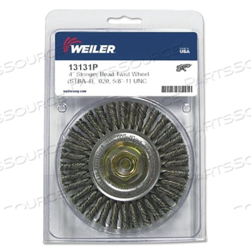 OEM#: 13131PROUGHNECK STRINGER BEAD WHEEL, 4 ДЮЙМА D X 3/16 ДЮЙМА W, .02 STEEL WIRE, РОЗНИЧНАЯ УПАКОВКА от Weiler