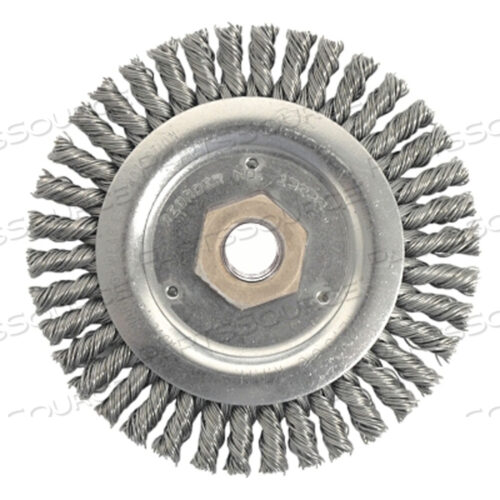 OEM#: 13232ROUGHNECK STRINGER BEAD WHEEL, 4-1/2 ДЮЙМА ДИАМЕТРОМ X 3/16 ДЮЙМА W FACE, 0,020 ДЮЙМА СТАЛЬНОЙ ПРОВОЛОКИ, 15000 ОБ/МИН от Weiler