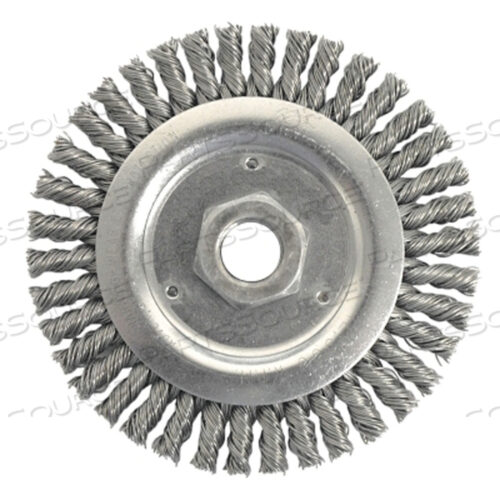 OEM#: 13238ROUGHNECK STRINGER BEAD WHEEL, 4-1/2 ДЮЙМА ДИАМЕТРОМ X 3/16 ДЮЙМА W FACE, 0,020 ДЮЙМА НЕРЖАВЕЮЩАЯ СТАЛЬНАЯ ПРОВОЛОКА, 15000 ОБ/МИН от Weiler