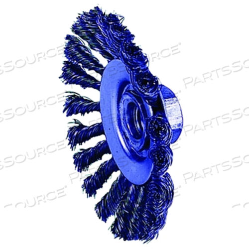 OEM#: 13406KNOT WIRE BEVEL WHEEL, 4 ДЮЙМА D X 3/8 ДЮЙМА W, 0,014 ДЮЙМА STEAL WIREFLOOR, 12500 ОБ/МИН от Weiler