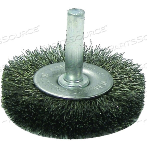 OEM#: 17957 Радиальная дисковая щетка из гофрированной проволоки, диаметр 2 дюйма, стальная проволока толщиной 0,014 дюйма, 20 000 об/мин от Weiler
