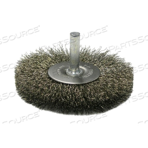 OEM#: 17979КОЛЕСА ИЗ ГИФЛИРОВАННОЙ ПРОВОЛОКИ, УСТАНАВЛИВАЕМЫЕ НА ШТОК, ДИАМЕТРОМ 3 ДЮЙМА, 20 000 ОБ/МИН, НЕРЖАВЕЮЩАЯ СТАЛЬ от Weiler