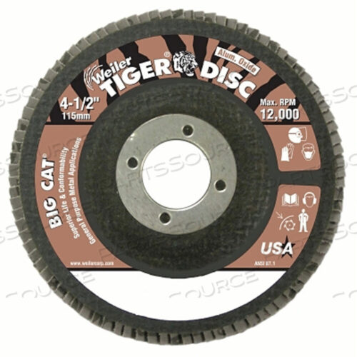 OEM#: 50764FLAP DISC 4-1/2 DIA. 12000 RPM 60 GRIT by Weiler