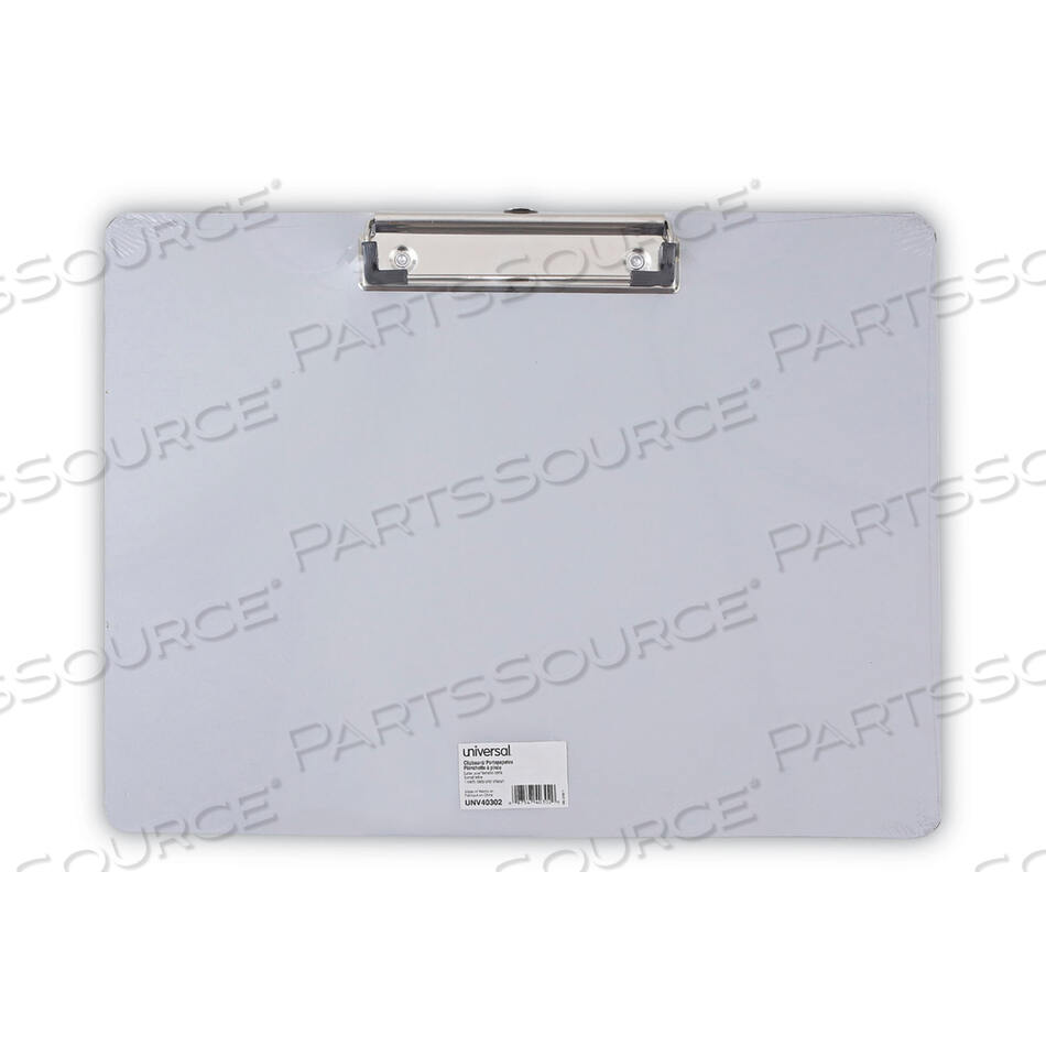 OEM#: UNV40302ПЛАСТИКОВЫЙ АЛЮМИНИЕВЫЙ ПЛАНШЕТ, ШЛИФОВАННЫЙ, АЛЬБОМНАЯ ОРИЕНТАЦИЯ, ВМЕСТИМОСТЬ КЛИПСА 0,5, ВМЕЩАЕТ 11 X 8,5 ЛИСТОВ, СЕРЕБРИСТЫЙ от Universal