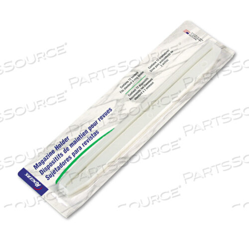 OEM#: T028023-ПЛАСТИКОВЫЕ ДЕРЖАТЕЛИ ЖУРНАЛОВ С ПЕРФОРИРОВАННЫМИ КРАЯМИ ДЛЯ КОЛЬЦЕВЫХ ПАПОК, 1 X 11,63, FROST, 12 ШТ./УПАКОВКА от Rubbermaid Medical Division