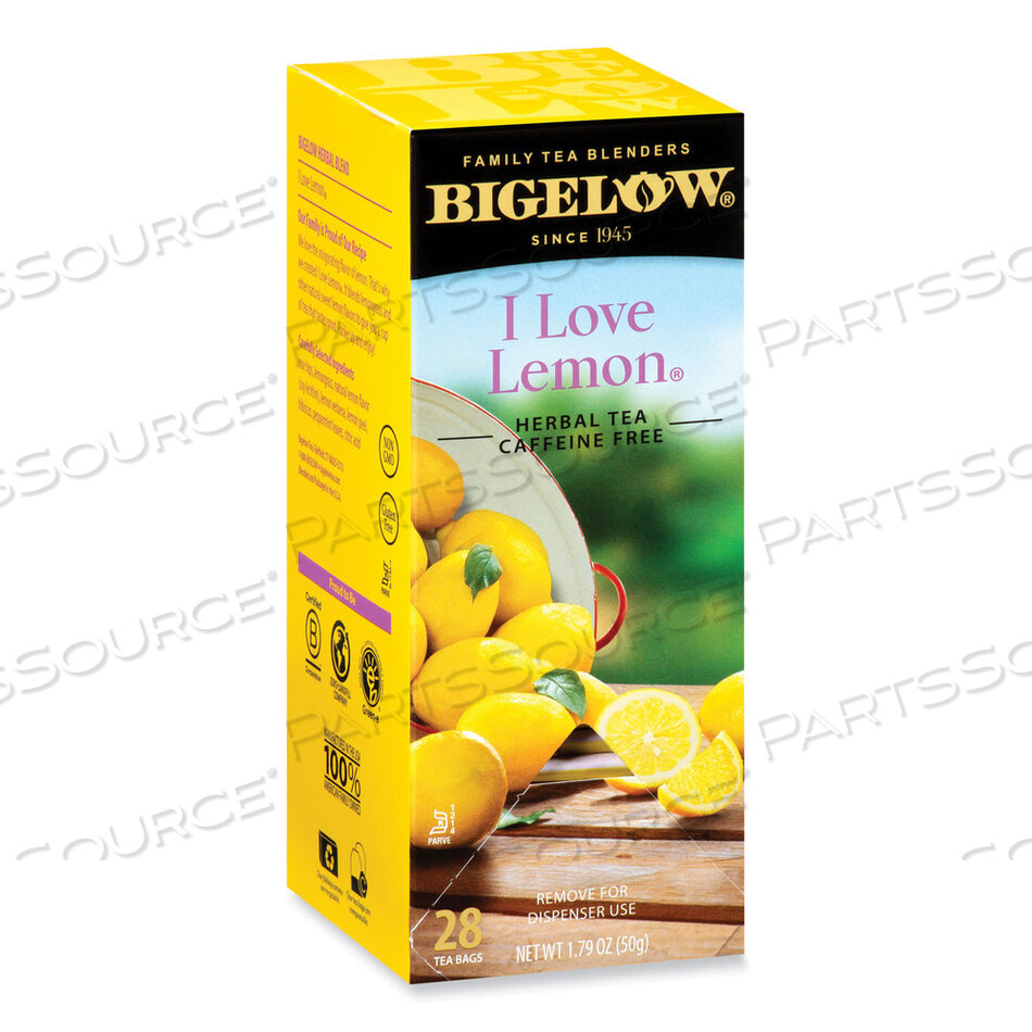 OEM#: RCB003991I LOVE LEMON HERBAL TEA, ЧАЙНЫЙ ПАКЕТИК 0,06 УНЦИИ, 28/КОРОБКА от Bigelow