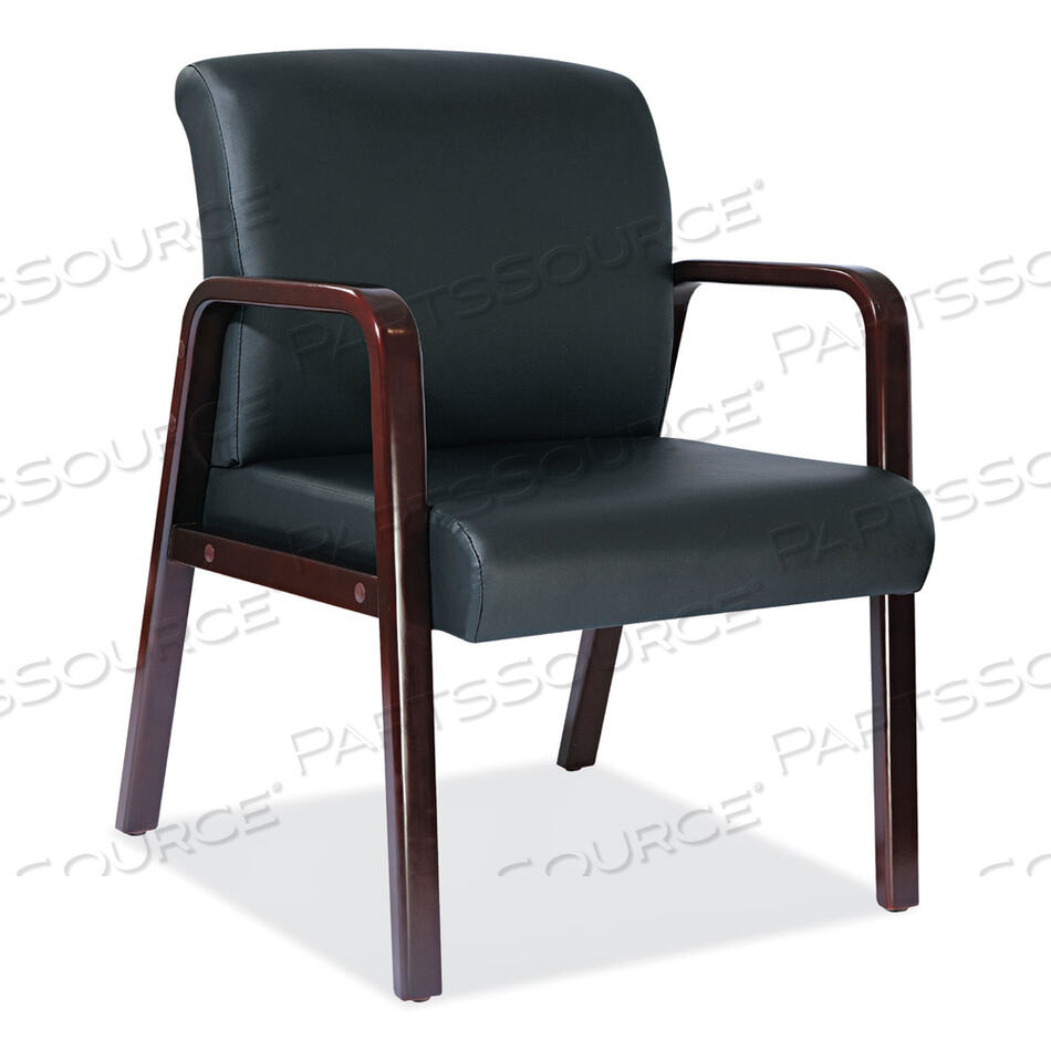 OEM#: ALERL4319Гостевой стул MALERA RECEPTION LOUNGE серии WL, 24,21 X 24,8 X 32,67, черное сиденье, черная спинка, основание из красного дерева от Alera