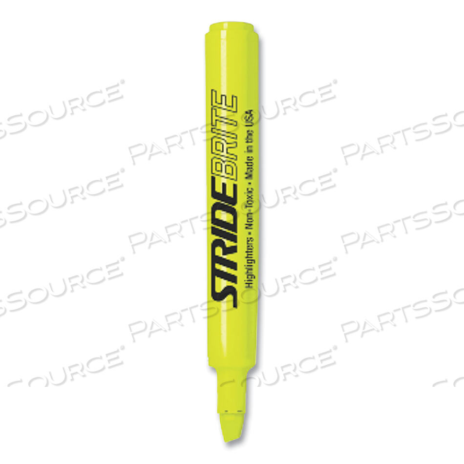 OEM#: 42005STRIDEBRITE TANK HIGHLIGHTER, ФЛУОРЕСЦЕНТНЫЕ ЖЕЛТЫЕ ЧЕРНИЛА, СТРУЖЕНЫЙ КОНЧИК, ЖЕЛТЫЙ КОРПУС, 12/КОРОБКА от Stride
