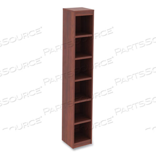 OEM#: ALEVA67212MCALERA VALENCIA SERIES УЗКОПРОФИЛЬНЫЙ КНИЖНЫЙ ШКАФ, ШЕСТЬ ПОЛОК, 11,81 Ш X 11,81 Г X 71,73 В, СРЕДНЯЯ ВИШНЯ от Alera