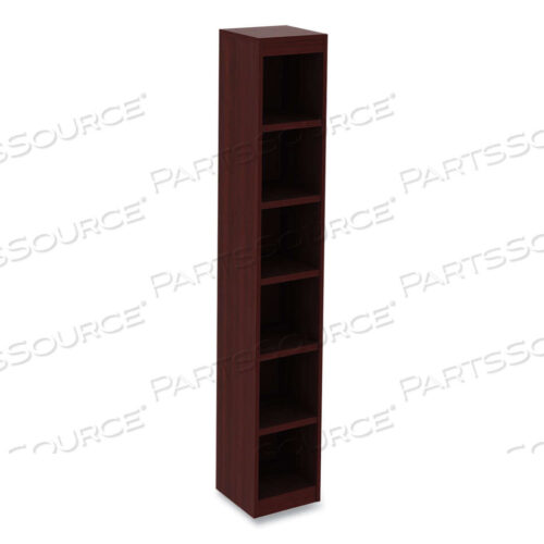 OEM#: ALEVA67212MYALERA VALENCIA SERIES УЗКОПРОФИЛЬНЫЙ КНИЖНЫЙ ШКАФ, ШЕСТЬ ПОЛОК, 11,81 Ш X 11,81 Г X 71,73 В, КРАСНОЕ ДЕРЕВО от Alera