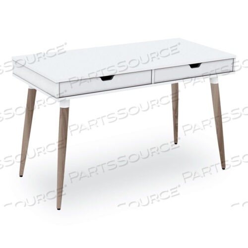 OEM#: ALEWSS4824WBСКАНДИНАВСКИЙ ПИСЬМЕННЫЙ СТОЛ, 47,24 X 23,62 X 29,53, БЕЛЫЙ/БЕЖЕВЫЙ ДЕРЕВО от Workspace by Alera