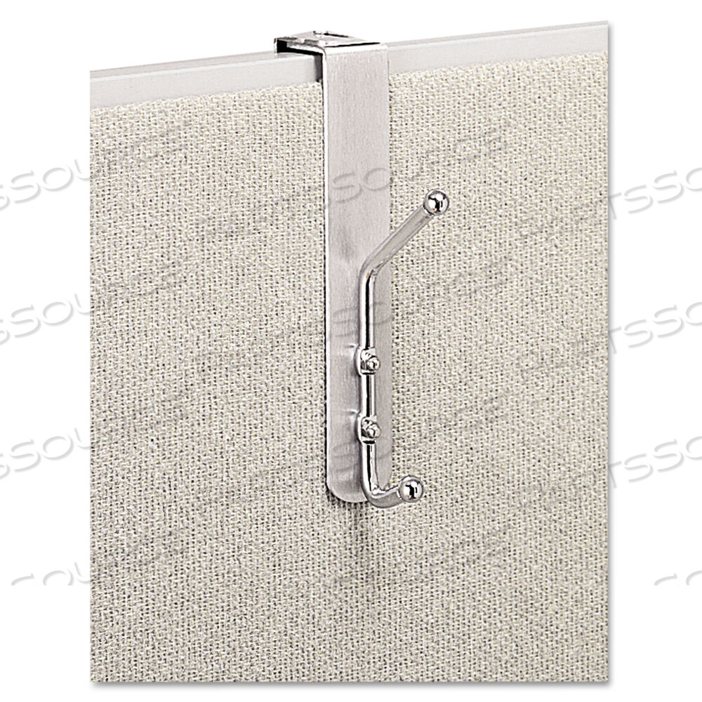 OEM#: 4167КРЮЧОК ДЛЯ ВЕШАЛКИ ДВОЙНОЙ НАД ПАНЕЛЬЮ, АТЛАСНЫЙ АЛЮМИНИЙ/ХРОМ от Safco