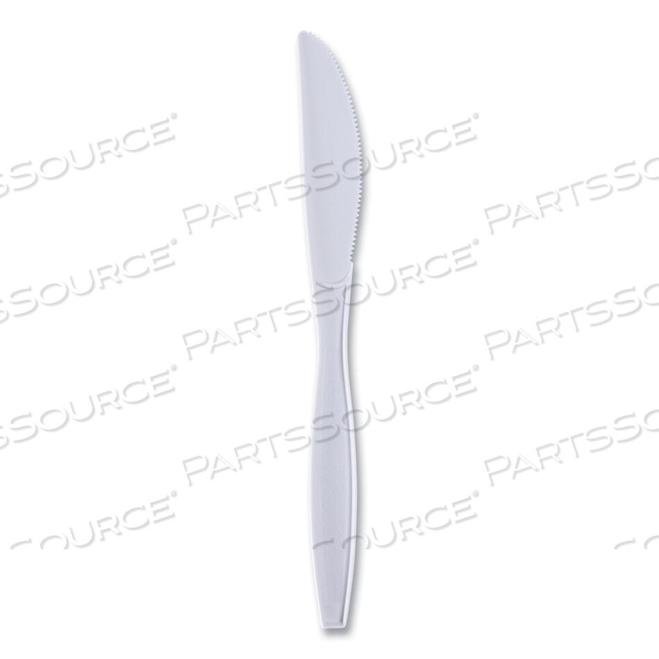 OEM#: BWKKNIHWPPWIWHEAWEIGHT УПАКОВАННЫЕ ИЗ ПОЛИПРОПИЛЕНА СТОЛОВЫЕ ПРИБОРЫ, НОЖ, БЕЛЫЙ, 1000/КОРОБКА от Boardwalk