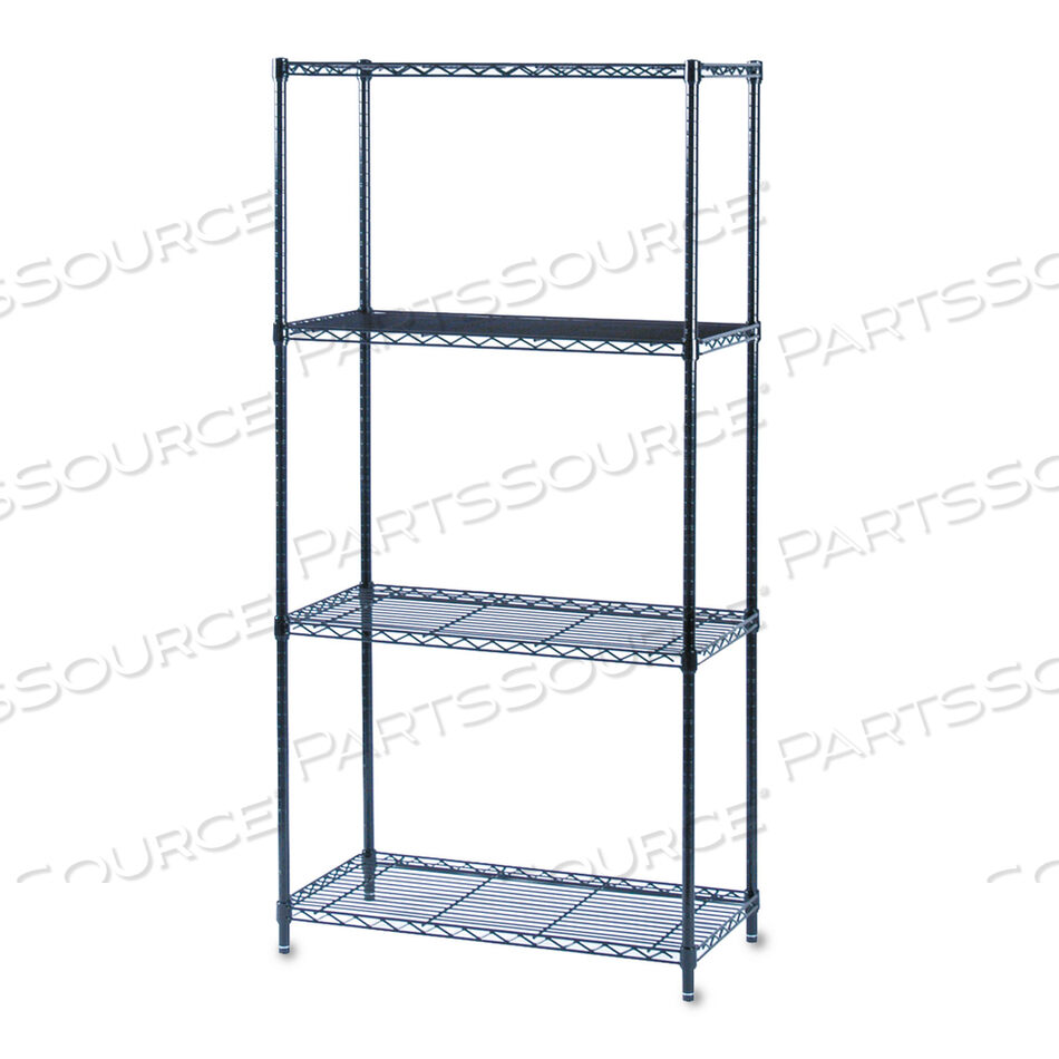 OEM#: 5276BLКОММЕРЧЕСКИЙ ПРОВОЛОЧНЫЙ СТЕЛЛАЖ, ЧЕТЫРЕ ПОЛКИ, 36Ш X 18Г X 72В, ЧЕРНЫЙ от Safco
