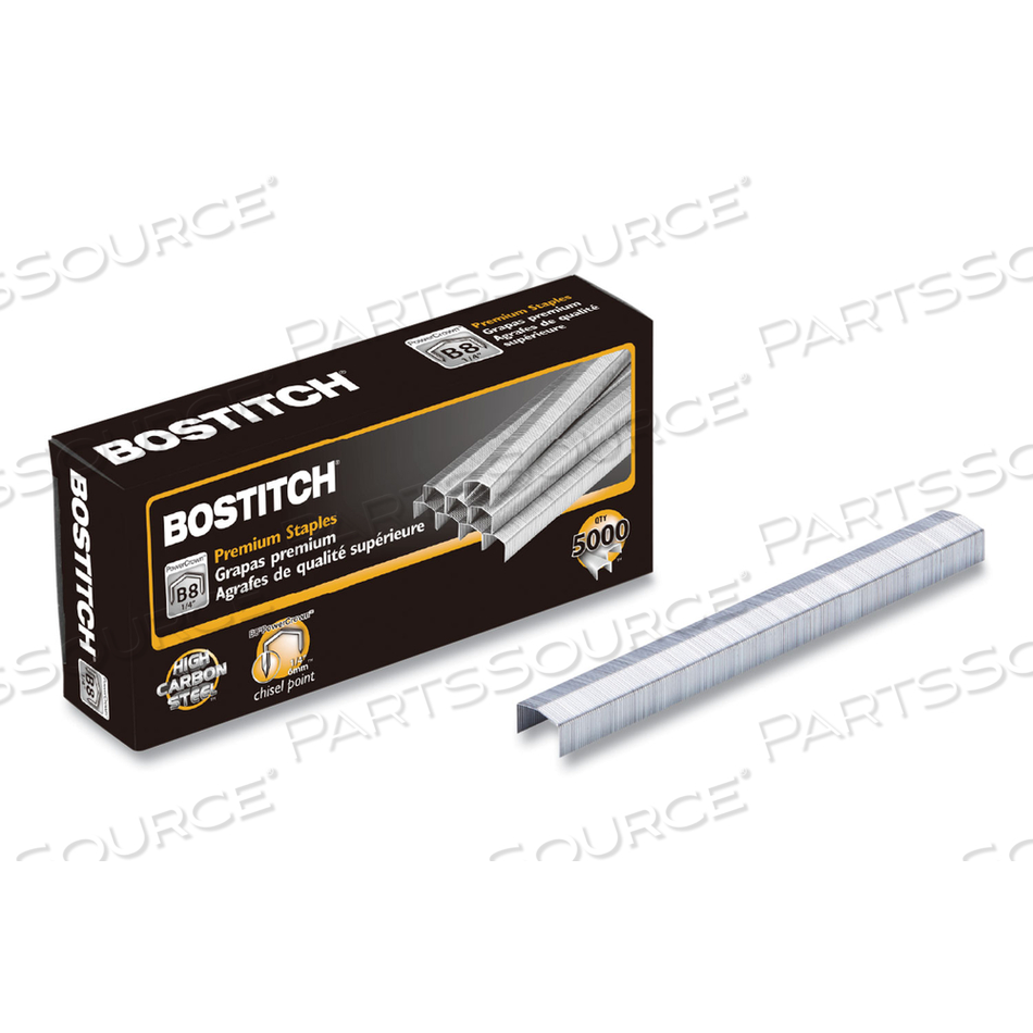OEM#: STCRP211514B8 POWERCROWN PREMIUM STAPLES, 0.25 LEG, 0.5 CROWN, STEEL, 5,000/BOX by Bostitch