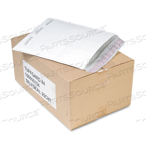 OEM#: 49675JIFFY TUFFGARD SELF-SEAL CUSHIONED MAILER,#4, BARRIER BUBBLE AIR CELL CUSHIONED, САМОКЛЕЯЩАЯСЯ ЗАСТЕЖКА, 9,5 X 14,5, БЕЛАЯ, 25/КОР, Sealed Air