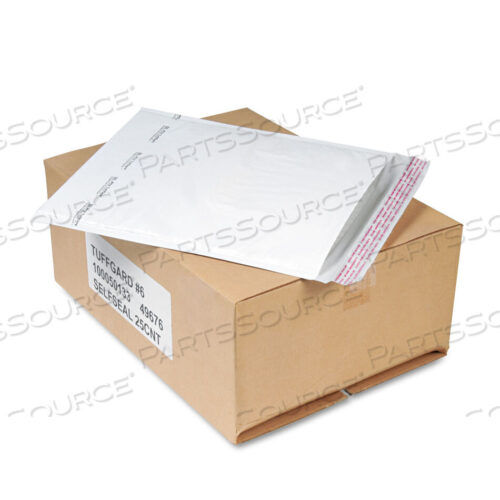 OEM#: 49676JIFFY TUFFGARD SELF-SEAL CUSHIONED MAILER, #6, BARRIER BUBBLE AIR CELL CUSHIONED, САМОКЛЕЯЩАЯСЯ ЗАСТЕЖКА, 12,5 X 19, БЕЛАЯ, 25/КОРОБКА от Sealed Air