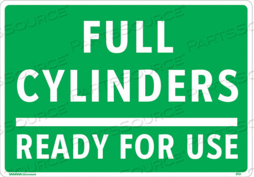 OEM#: Y626303GAS CYLINDER SIGN LABEL 7 IN H 10 IN W by Electromark