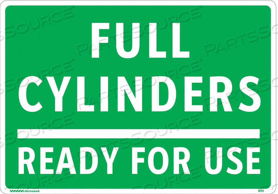 OEM#: Y626303GAS CYLINDER SIGN LABEL 7 IN H 10 IN W by Electromark