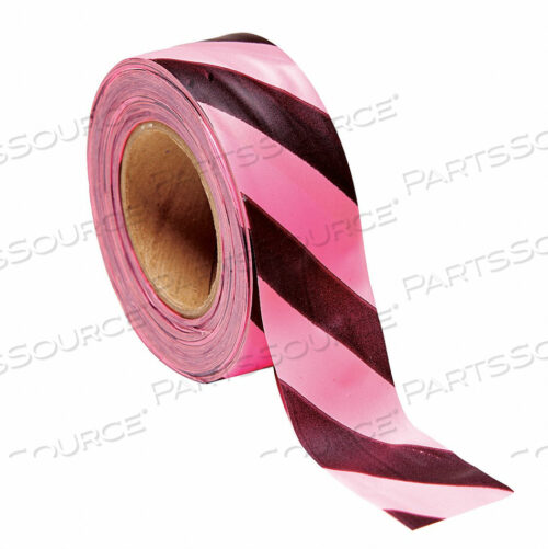 OEM#: SPGBK-200FLAGGING TAPE PNK GLO/BLK 150FT 1-3/16IN by Presco