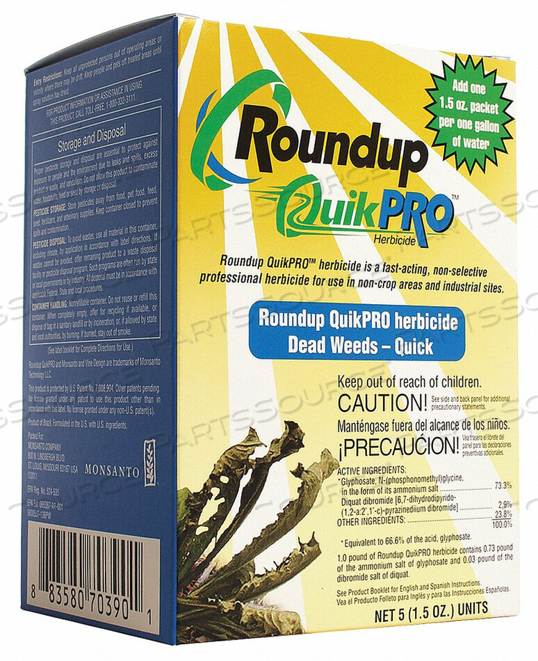 OEM#: ROUNDUP QUICKPRONON-SELECTIVE WEED KILLER 1.5 OZ PK5 от Round Up