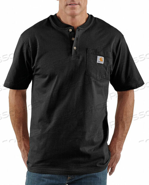 OEM#: K84-BLK LRG REGSHORT SLEEVE HENLEY BLACK L от Carhartt