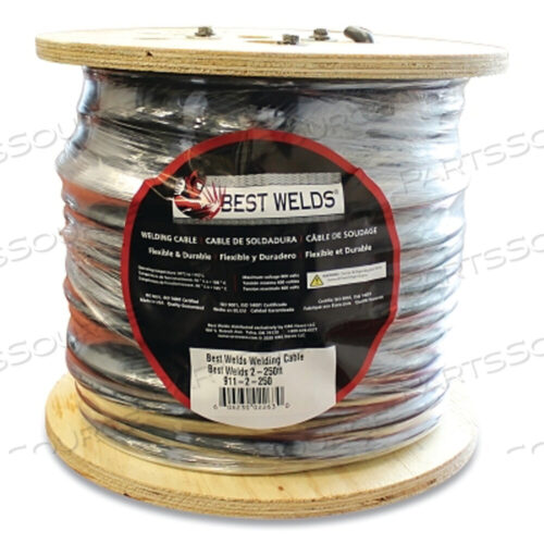 OEM#: 64006701001СВАРОЧНЫЙ КАБЕЛЬ, 2 AWG, 250 ФУТОВ НА КАТУШКЕ, ЧЕРНЫЙ от Best Welds