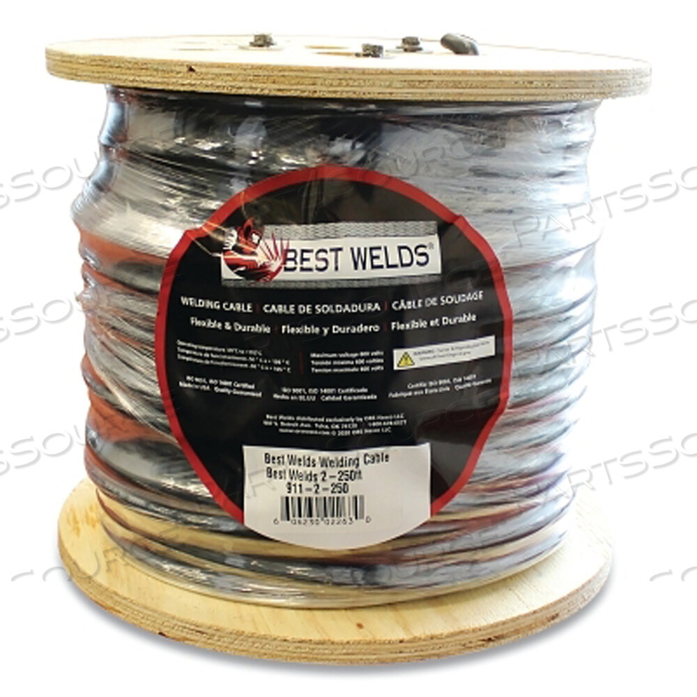 OEM#: 64006301001СВАРОЧНЫЙ КАБЕЛЬ, 3/0 AWG, 250 ФУТОВ НА КАТУШКЕ, ЧЕРНЫЙ от Best Welds