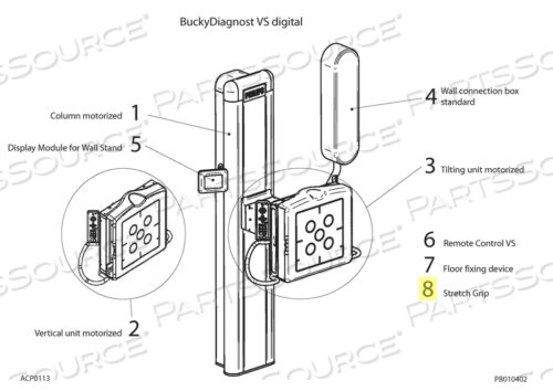Заменяет Philips Healthcare 989001084241STRETCH GRIP BD VS A.P.
