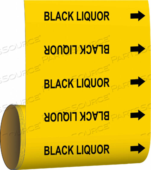 OEM#: 41523PIPE MARKER BLACK LIQUOR YELLOW от Brady Americas